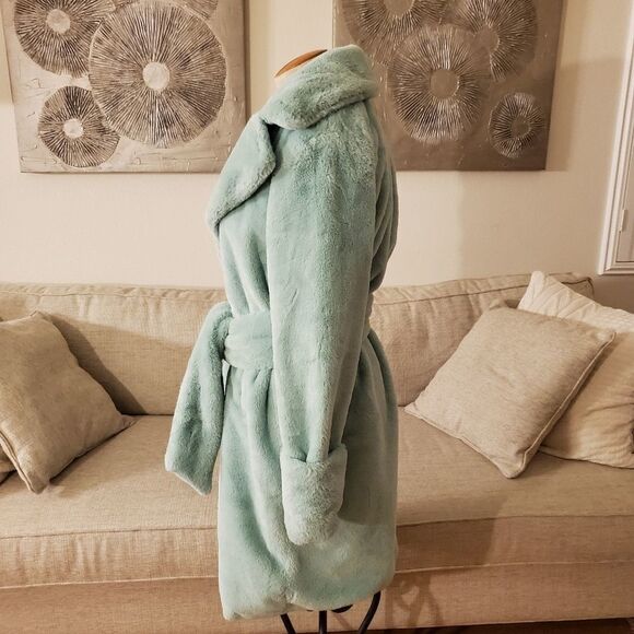 Halogen X Atlantic-Pacific Faux Fur Coat sz Small - Picture 8 of 13